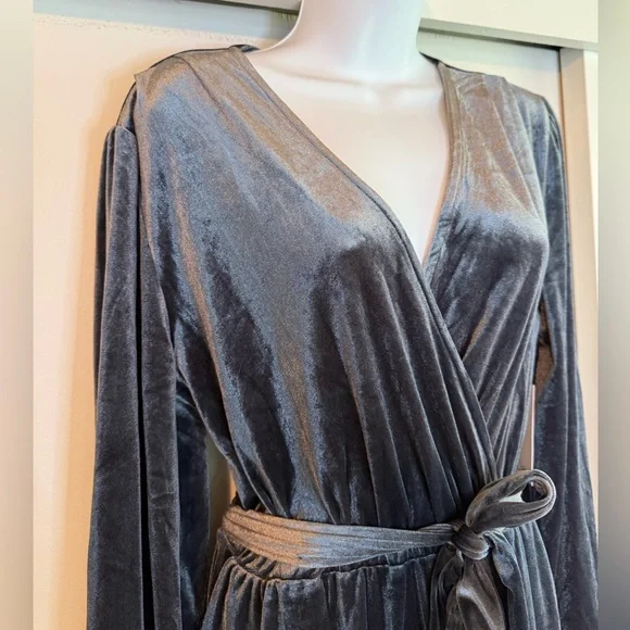 Dex Charcoal Long Sleeve Mini Dress - Picture 2 of 7